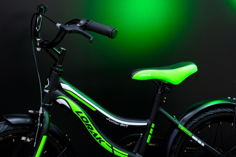 Lorak Junior 16 Boy Матовый Чёрный/Зелёный
