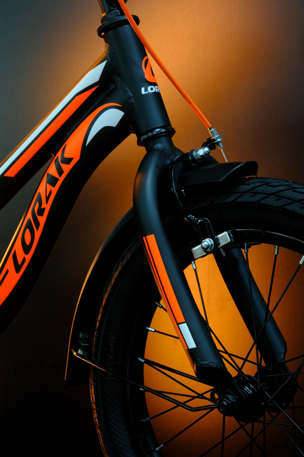 Lorak Junior 14 Boy Матовый Чёрный/Оранжевый