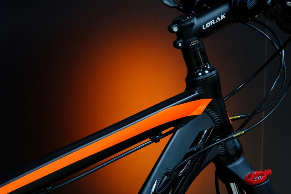 Lorak Sel 9150 Матовый Чёрный/Оранжевый 19р (на рост 171-182)