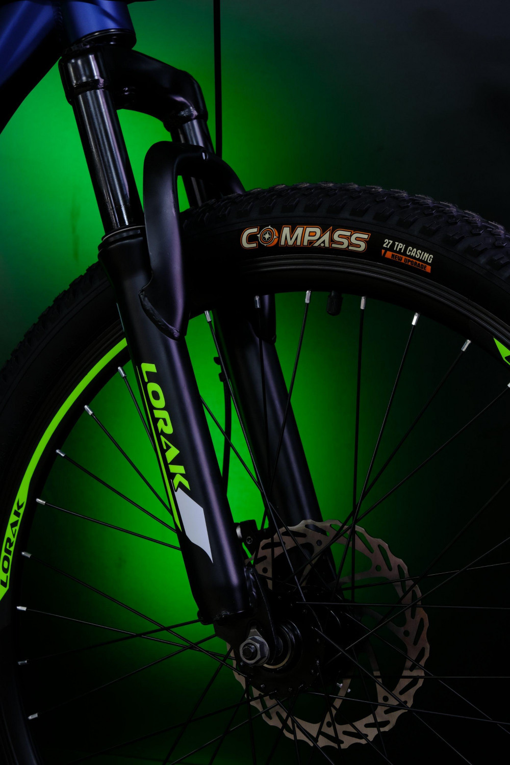 LORAK SHARK 24 BLACK Матовый Синий/Зелёный